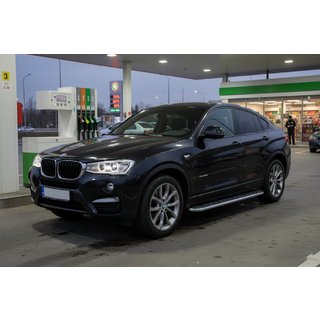 Боковые Подножки Maydos V1 (2 шт., Алюминий) BMW X4 F26 2014-2018 гг. фото 1