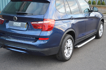 BMW X4 F26 2014-2018 гг. Боковые Подножки Fullmond (2 шт., Алюминий) фото 2