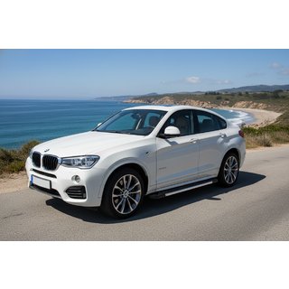 Боковые Подножки RedLine (2 шт., Алюминий) BMW X4 F26 2014-2018 гг. фото 1