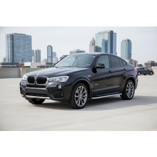 Боковые Подножки Tayga Grey (2 шт., Алюминий) BMW X4 F26 2014-2018 гг. фото 1