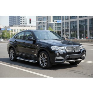 Боковые Подножки Tayga V2 (2 шт., Алюминий) BMW X4 F26 2014-2018 гг. фото 1
