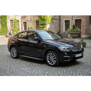 Боковые Подножки Vision New Black (2 шт., Алюминий) BMW X4 F26 2014-2018 гг. фото 1