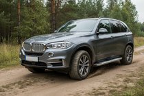 BMW X5 F15 2013-2018 гг. Боковые Подножки Mevsim Grey (2 шт., Алюминий) фото 1