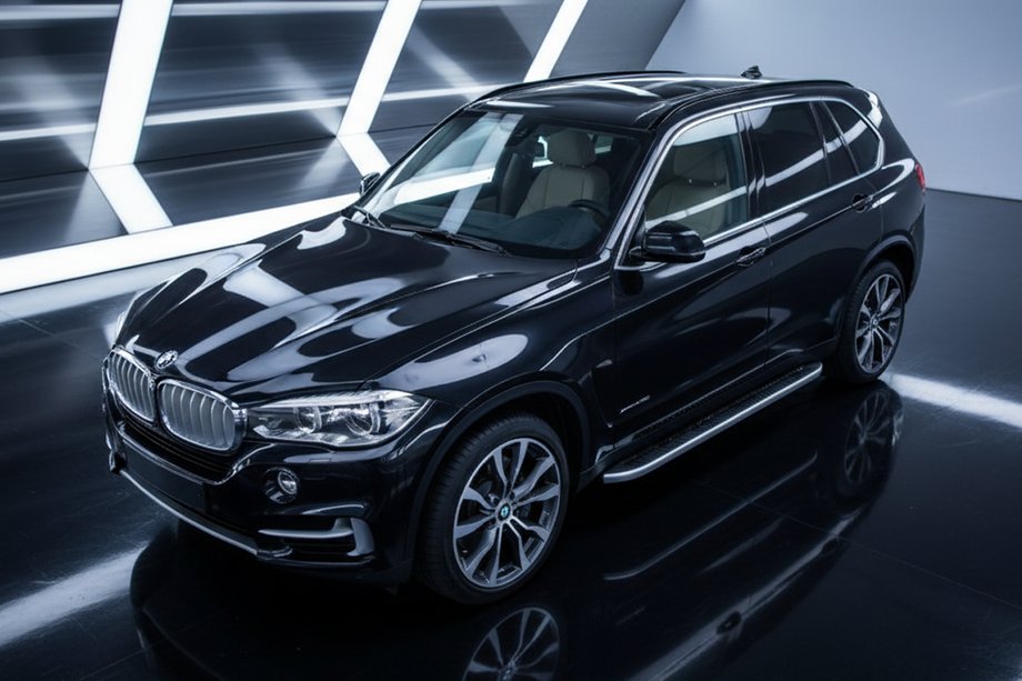 BMW X5 F15 2013-2018 гг. Боковые Подножки Tayga Grey (2 шт., Алюминий) Фото 1