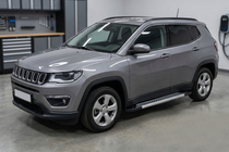 Jeep Compass 2016- гг. Боковые Подножки Vision New Grey (2 шт., Алюминий) фото 1