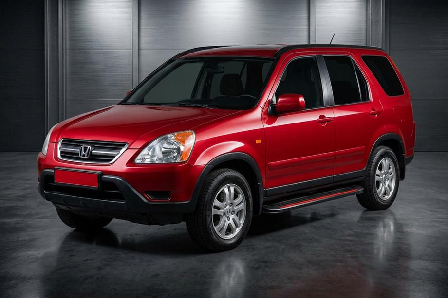 Honda CRV 2001-2006 гг. Боковые Подножки Maya Red (2 шт., Алюминий) Image