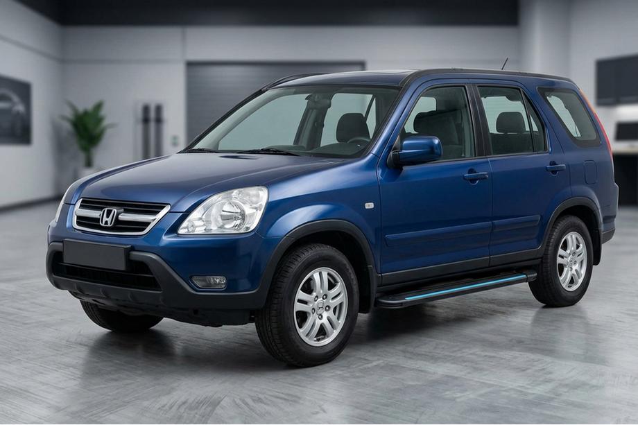 Honda CRV 2001-2006 гг. Боковые Подножки Maya Blue (2 шт., Алюминий) Image