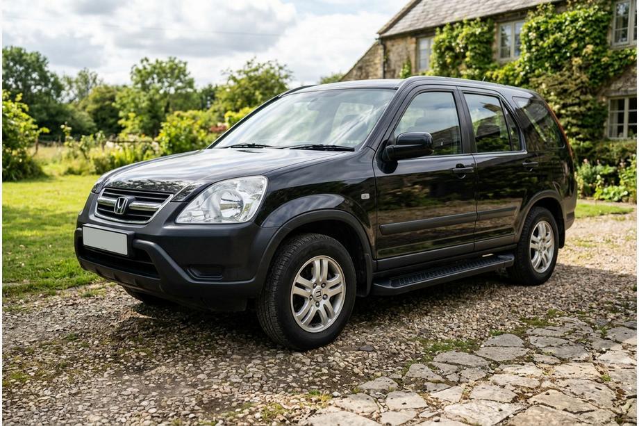 Honda CRV 2001-2006 гг. Боковые Подножки Allmond Black (2 шт., Алюминий) Фото 1