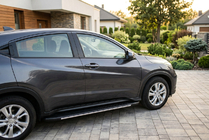 Honda HR-V 2014-2021 гг. Боковые Подножки Bosphore Grey (2 шт., Алюминий) фото 1
