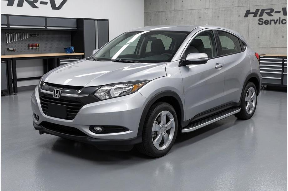 Honda HR-V 2014-2021 гг. Боковые Подножки Tayga Grey (2 шт., Алюминий) Image