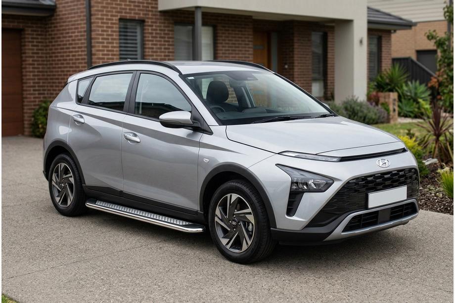 Hyundai Bayon 2021- гг. Боковые Подножки Maydos V2 (2 шт., Алюминий) Фото 1