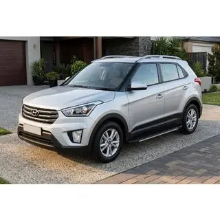 Боковые Подножки Bosphore Grey (2 шт., Алюминий) Hyundai Creta 2014-2020 гг. фото 1