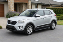 Hyundai Creta 2014-2020 гг. Боковые Подножки Bosphore Black (2 шт., Алюминий) фото 1