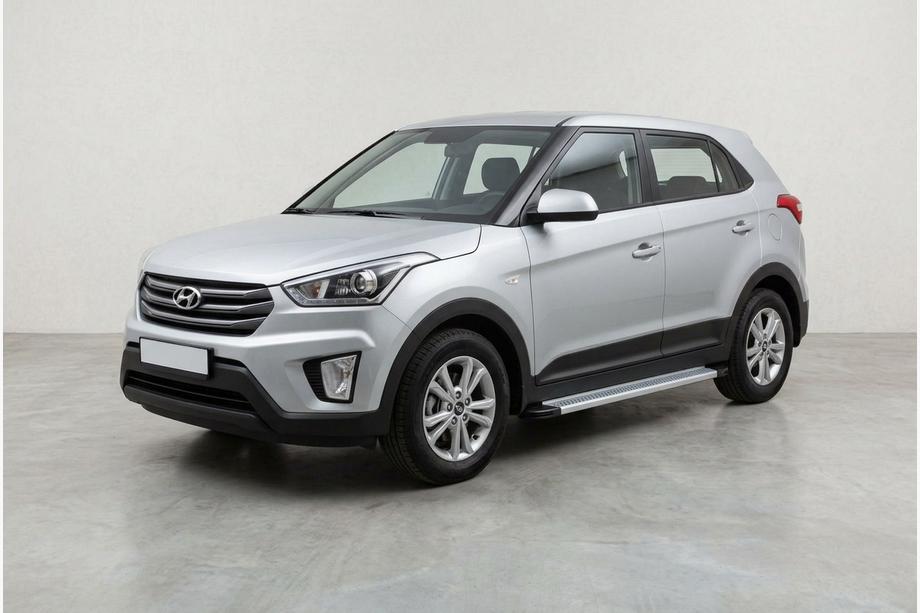 Hyundai Creta 2014-2020 гг. Боковые Подножки Maya V2 (2 шт., Алюминий) Image
