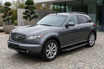 Infiniti FX 2003-2008 гг. Боковые Подножки Bosphore Grey (2 шт., Алюминий) фото 1