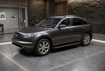 Infiniti FX 2003-2008 гг. Боковые Подножки Bosphore Black (2 шт., Алюминий) фото 1