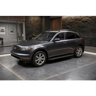 Боковые Подножки Bosphore Black (2 шт., Алюминий) Infiniti FX 2003-2008 гг. фото 1