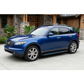Боковые Подножки Maya Blue (2 шт., Алюминий) Infiniti FX 2003-2008 гг. фото 1