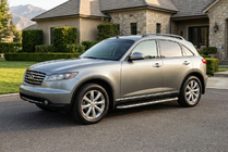 Infiniti FX 2003-2008 гг. Боковые Подножки Maydos V1 (2 шт., Алюминий) фото 1