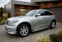 Infiniti FX 2003-2008 гг. Боковые Подножки Maydos V2 (2 шт., Алюминий) фото 1