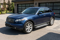 Infiniti FX 2003-2008 гг. Боковые Подножки Rainbow (2 шт., Алюминий) фото 1