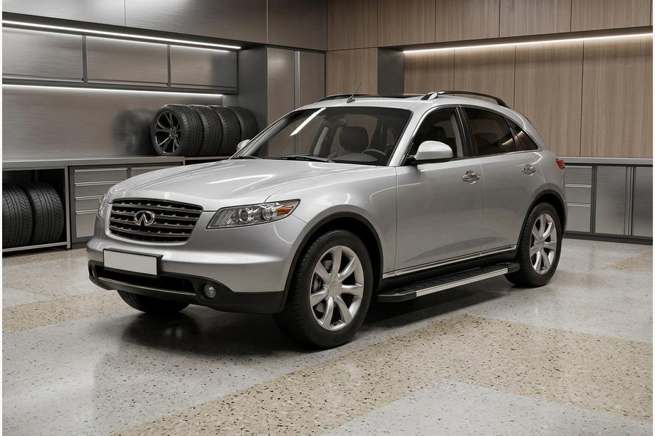 Infiniti FX 2003-2008 гг. Боковые Подножки RedLine (2 шт., Алюминий) Image