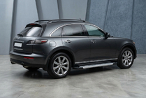 Infiniti FX 2003-2008 гг. Боковые Подножки Vision New Grey (2 шт., Алюминий) фото 1
