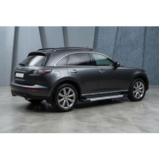 Боковые Подножки Vision New Grey (2 шт., Алюминий) Infiniti FX 2003-2008 гг. фото 1