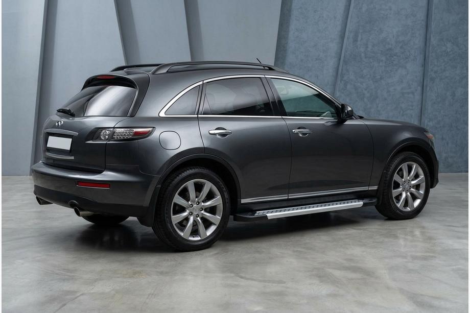 Infiniti FX 2003-2008 гг. Боковые Подножки Vision New Grey (2 шт., Алюминий) Image