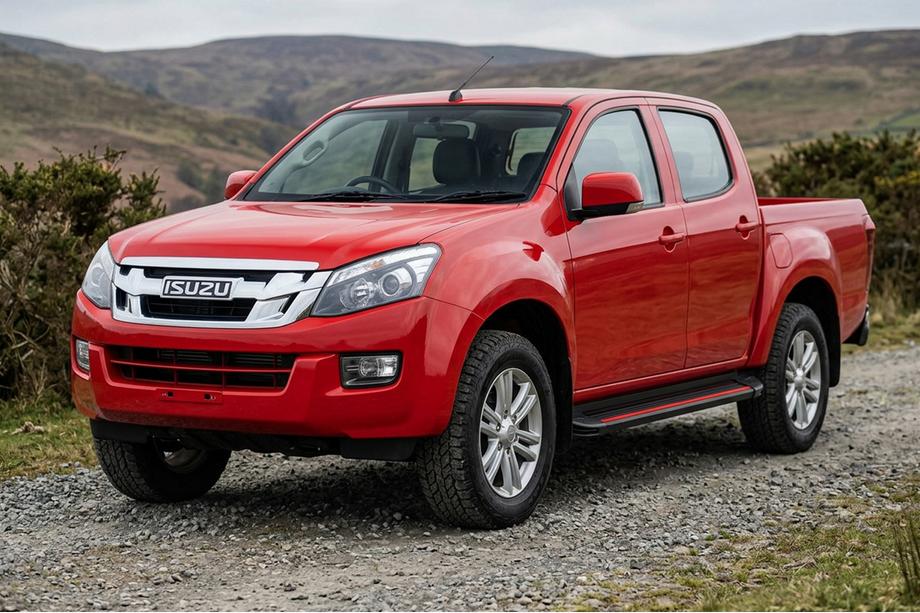Isuzu D-Max 2011-2019 гг. Боковые Подножки Maya Red (2 шт., Алюминий) Image