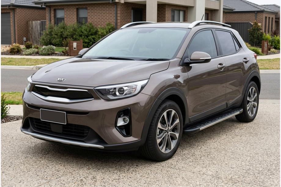 Kia Stonic 2017- гг. Боковые Подножки Duru (2 шт., Алюминий) Image