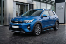 Kia Stonic 2017- гг. Боковые Подножки Maya Blue (2 шт., Алюминий) фото 1