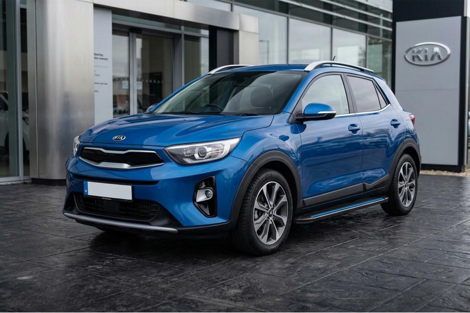 Kia Stonic 2017- гг. Боковые Подножки Maya Blue (2 шт., Алюминий) Image