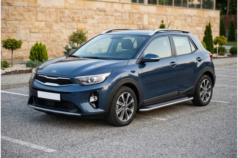 Kia Stonic 2017- гг. Боковые Подножки Maydos V2 (2 шт., Алюминий) Image