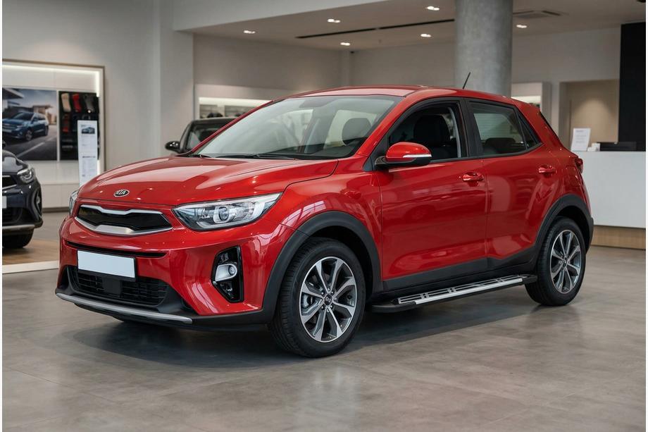 Kia Stonic 2017- гг. Боковые Подножки Sunrise (2 шт., Алюминий) Image