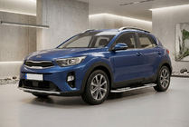 Kia Stonic 2017- гг. Боковые Подножки Tayga V2 (2 шт., Алюминий) фото 1