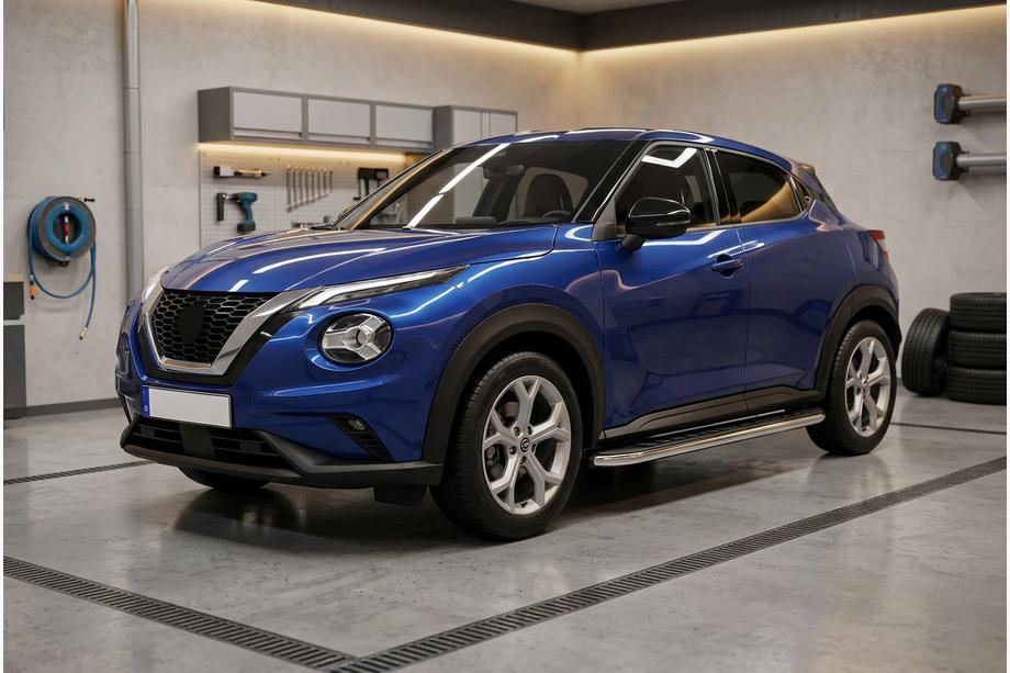 Nissan Juke 2020- гг. Боковые Подножки Maydos V1 (2 шт., Алюминий) Image