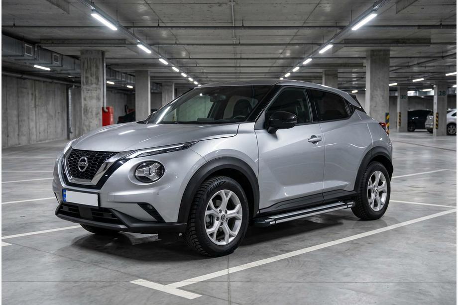 Nissan Juke 2020- гг. Боковые Подножки Rainbow (2 шт., Алюминий) Image