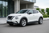 Nissan Juke 2020- гг. Боковые Подножки Allmond Black (2 шт., Алюминий) фото 1