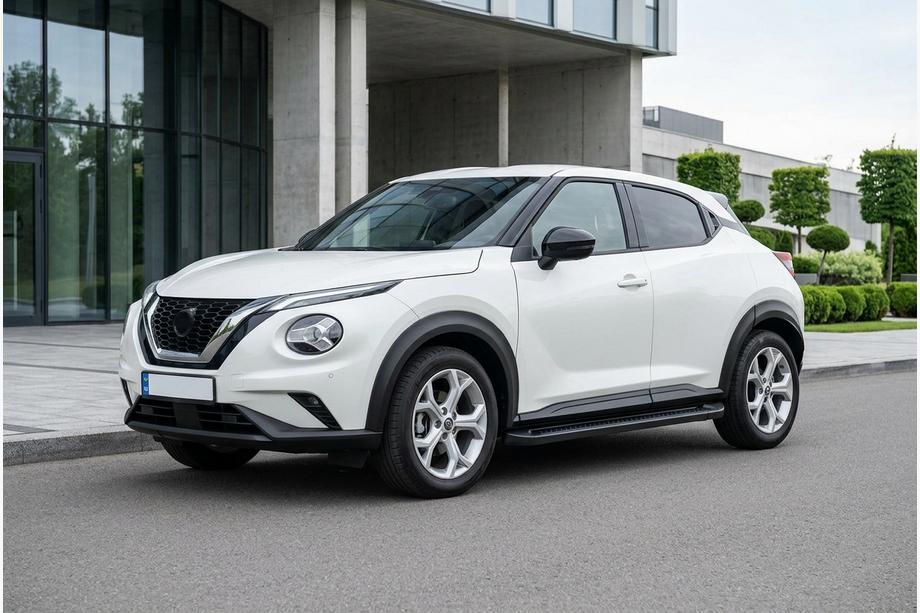 Nissan Juke 2020- гг. Боковые Подножки Allmond Black (2 шт., Алюминий) Image