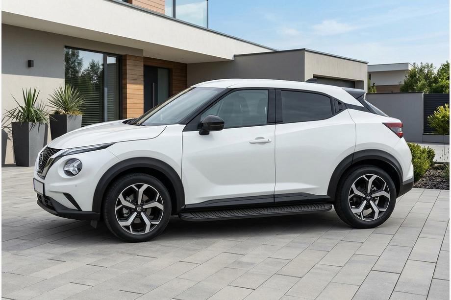 Nissan Juke 2020- гг. Боковые Подножки Tayga Black (2 шт., Алюминий) Фото 1