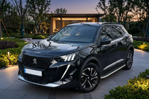 Peugeot 2008 2019- гг. Боковые Подножки Tayga Grey (2 шт., Алюминий) фото 1