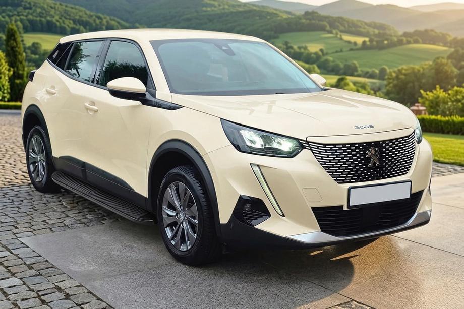 Peugeot 2008 2019- гг. Боковые Подножки Tayga Black (2 шт., Алюминий) Image
