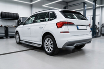 Skoda Kamiq 2019- гг. Боковые Подножки Tayga V2 (2 шт., Алюминий) фото 1