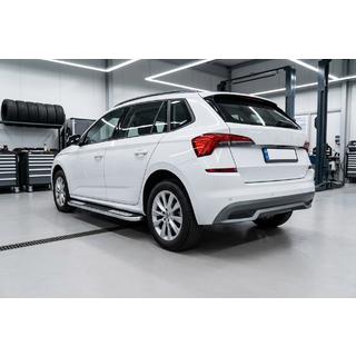 Боковые Подножки Tayga V2 (2 шт., Алюминий) Skoda Kamiq 2019- гг. фото 1