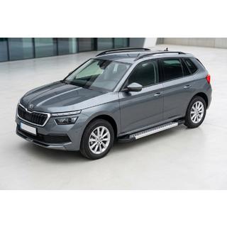 Боковые Подножки Vision New Grey (2 шт., Алюминий) Skoda Kamiq 2019- гг. фото 1