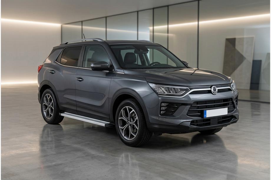 SsangYong Korando 2019- гг. Боковые Подножки Maya V2 (2 шт., Алюминий) Image