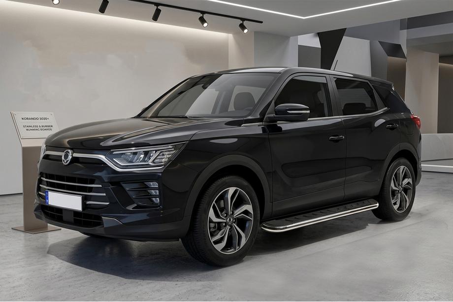 SsangYong Korando 2019- гг. Боковые Подножки Maydos V1 (2 шт., Алюминий) Image