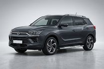 SsangYong Korando 2019- гг. Боковые Подножки Mevsim Grey (2 шт., Алюминий) фото 1
