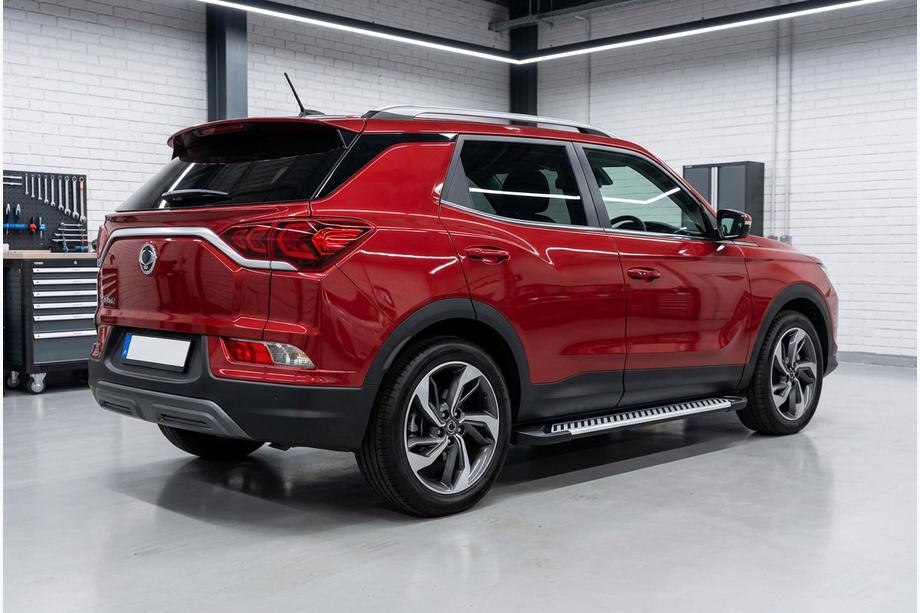 SsangYong Korando 2019- гг. Боковые Подножки Line (2 шт., Алюминий) Image